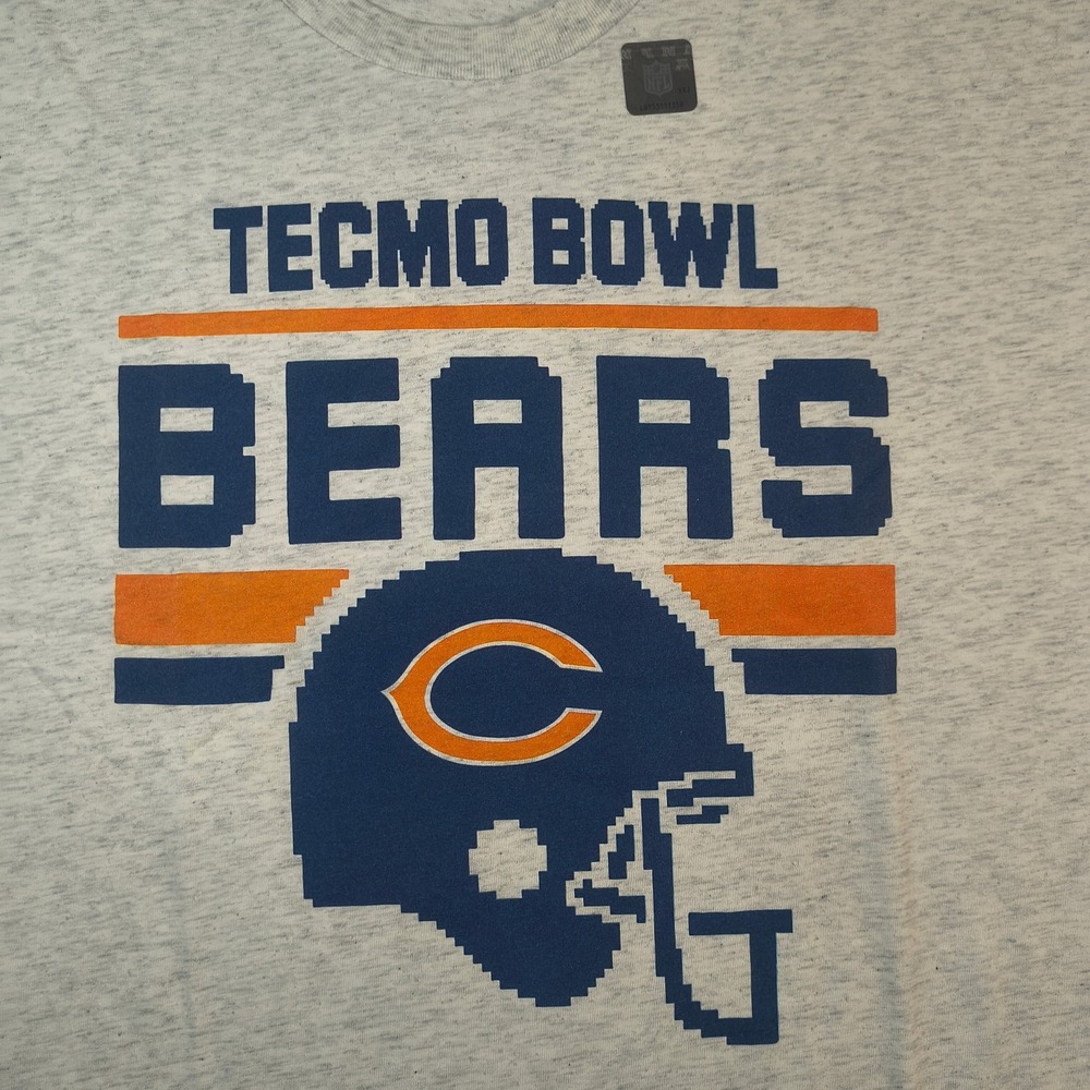 Homage Tecmo Bowl Chicago Bears T Shirt Mens XXL Gray NFL Retro Graphic NWOT - Picture 5 of 5